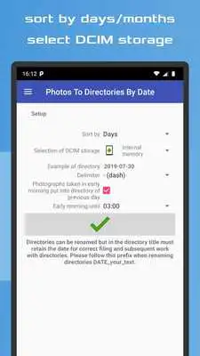 Play Photos To Directories By Date