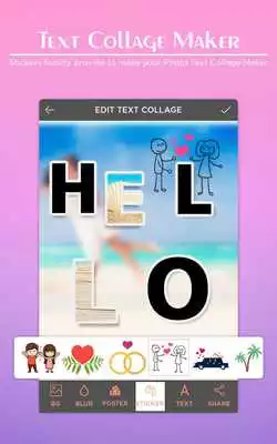 Play Photo Text Collage : Text Collage Maker