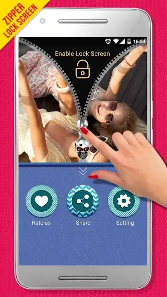 Play Photo Zipper Lock Screen