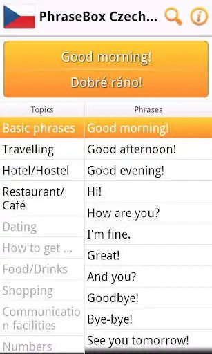 Play Phrasebook Czech Lite as an online game Phrasebook Czech Lite with UptoPlay