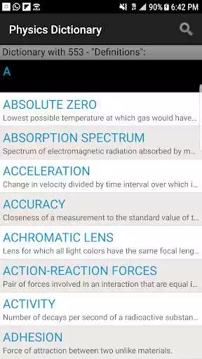 Play Physics Dictionary as an online game Physics Dictionary with UptoPlay