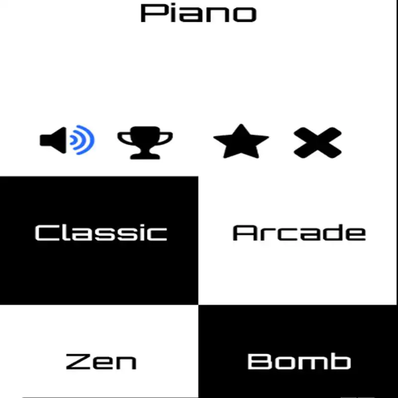 Play Piano Black and White