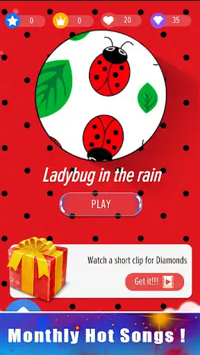 Play Piano Ladybug Noir Tiles 2020 : Magic Lady as an online game Piano Ladybug Noir Tiles 2020 : Magic Lady with UptoPlay