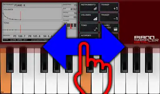 Play APK PIANO SAMPLER BETA 4.2  and enjoy PIANO SAMPLER BETA 4.2 with UptoPlay com.aammff.alvaro.keyboard_42