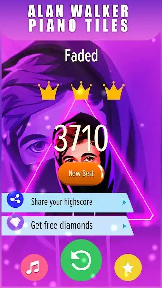 Play Piano Tiles: Alan Walker EDM as an online game Piano Tiles: Alan Walker EDM with UptoPlay