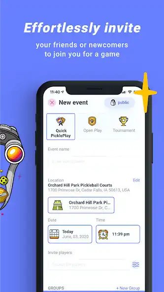 Play PicklePlay - Pickleball Finder as an online game PicklePlay - Pickleball Finder with UptoPlay
