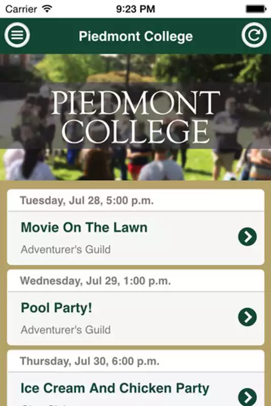 Play Piedmont College Events