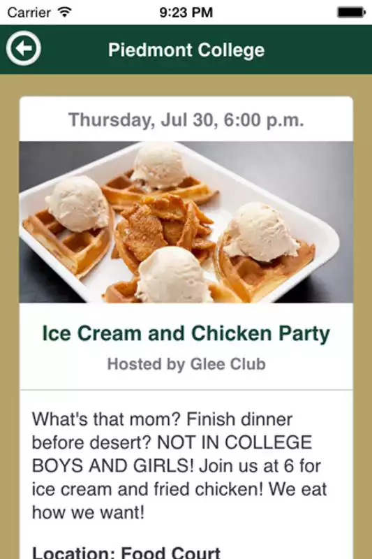 Play Piedmont College Events