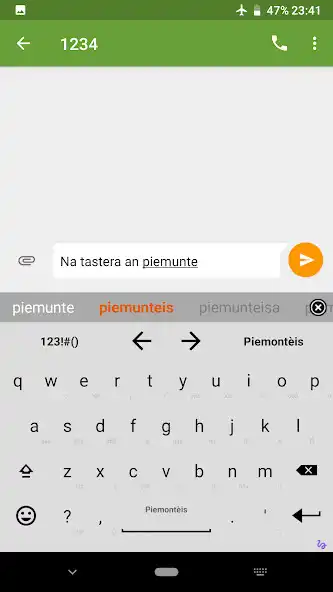 Play Piedmontese for AnySoftKeyboar as an online game Piedmontese for AnySoftKeyboar with UptoPlay