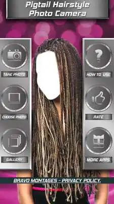 Play Pigtail Hairstyle Photo Camera