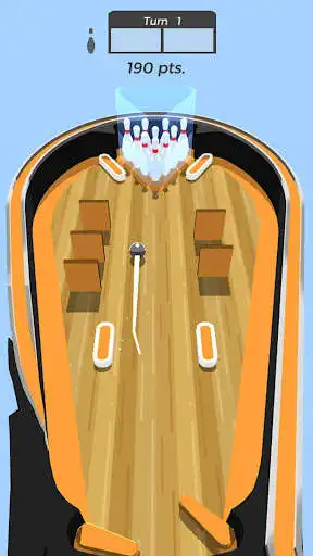 Play Pinball Bowling: Spares and strikes using flippers as an online game Pinball Bowling: Spares and strikes using flippers with UptoPlay