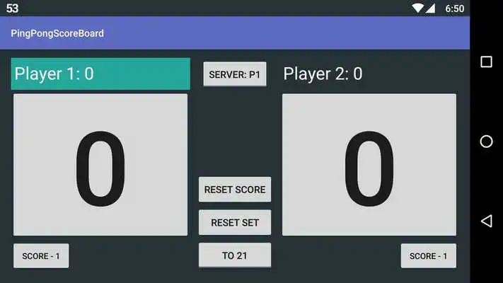 Play Ping Pong Score Card