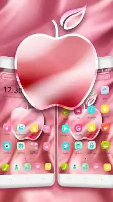 Play Pink Apple Bubble X Phone Theme