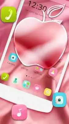 Play Pink Apple Bubble X Phone Theme