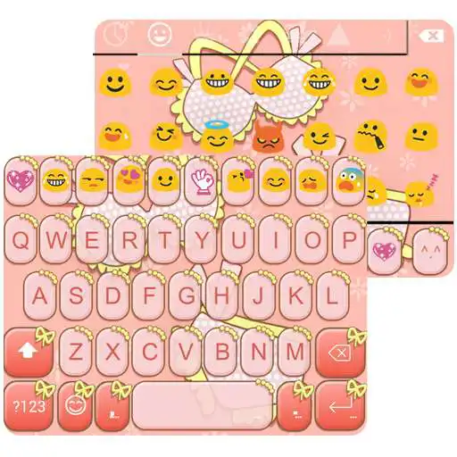 Run free android online Pink Bikini Emoji Keyboard APK