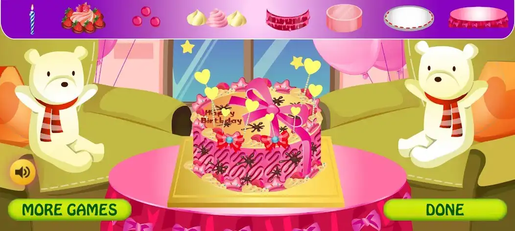Play Pink Birthday Cake Decor as an online game Pink Birthday Cake Decor with UptoPlay