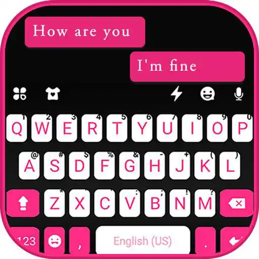 Play Pink Black Chat Keyboard Theme APK