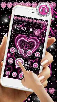 Play Pink Black Diamond Glitter Heart Theme