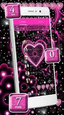 Play Pink Black Diamond Glitter Heart Theme