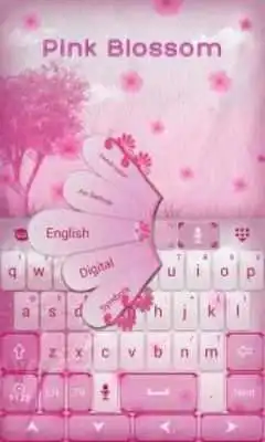 Play Pink Blossom GO Keyboard Theme