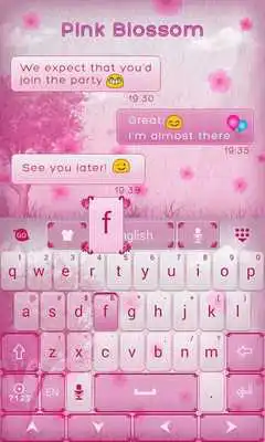 Play Pink Blossom GO Keyboard Theme