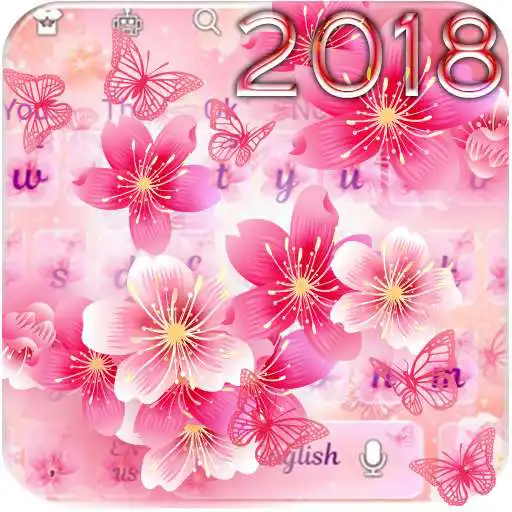 Run free android online Pink Blossom Keyboard APK
