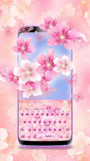 Play APK Pink Blossom Keyboard  and enjoy Pink Blossom Keyboard with UptoPlay keyboard.theme.blossom.pink.flowers