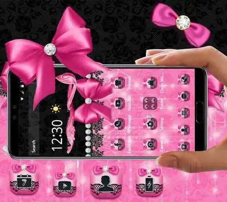 Play Pink Bow Diamond Glitter Theme