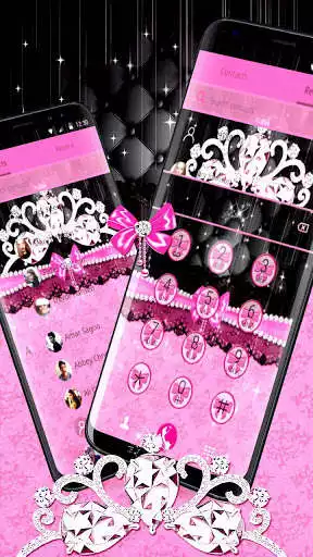 Play APK Pink Bow Lace Theme  and enjoy Pink Bow Lace Theme with UptoPlay com.launcher.theme.t211802889