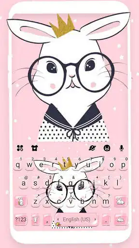 Play Pink Bunny Keyboard Theme  and enjoy Pink Bunny Keyboard Theme with UptoPlay