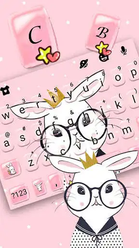Play Pink Bunny Keyboard Theme as an online game Pink Bunny Keyboard Theme with UptoPlay