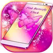 Free play online Pink Butterfly Clock APK