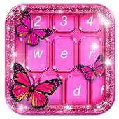 Free play online Pink Butterfly Keyboard Theme APK