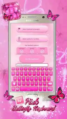Play Pink Butterfly Keyboard Theme