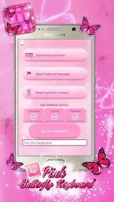 Play Pink Butterfly Keyboard Theme