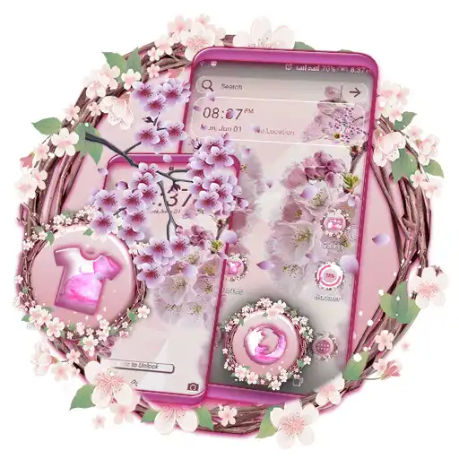 Play Pink Cherry Blossom Theme APK
