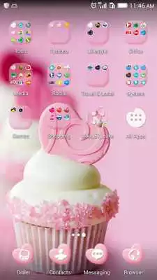 Play Pink cupcake theme-abclauncher Play Pink cupcake theme-abclauncher