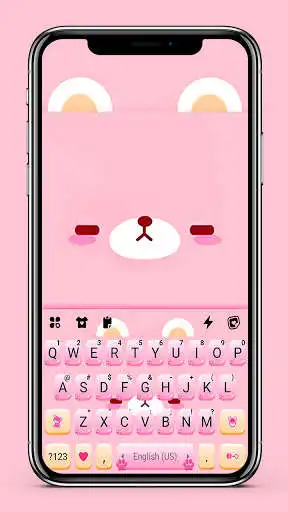 Play Pink Cute Bear Keyboard Background  and enjoy Pink Cute Bear Keyboard Background with UptoPlay