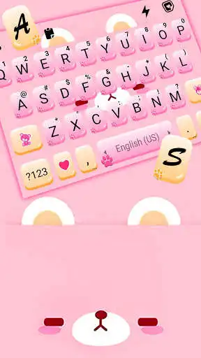 Play Pink Cute Bear Keyboard Background as an online game Pink Cute Bear Keyboard Background with UptoPlay