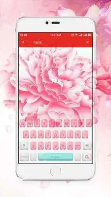 Play Pink cute keyboard Theme -free
