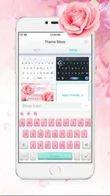 Play Pink cute keyboard Theme -free