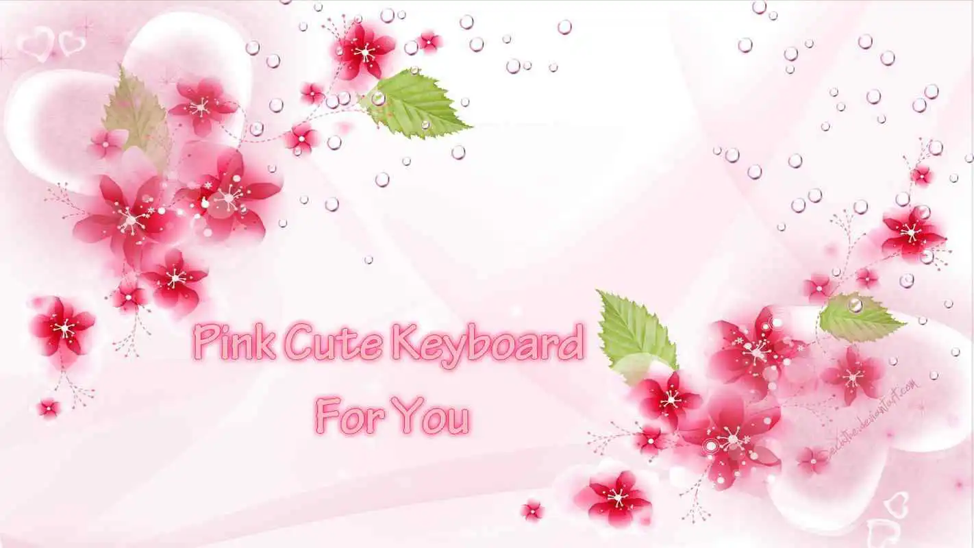 Play Pink cute keyboard Theme -free