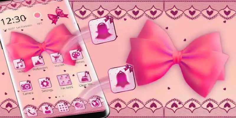Play Pink Cute Love Bow Theme