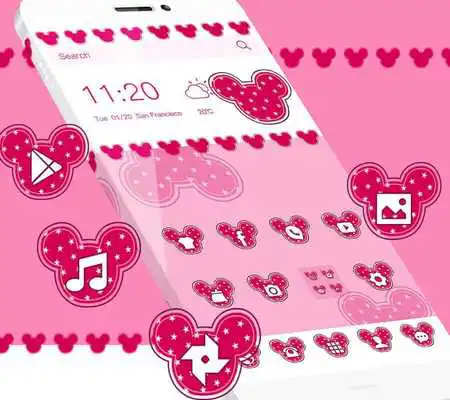 Play Pink Cute Micky Theme Play Pink Cute Micky Theme