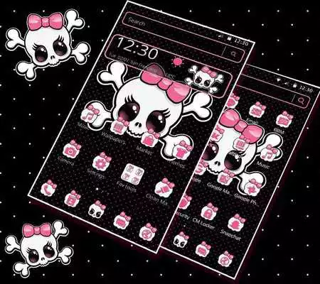 Play Pink Cute Skull Theme