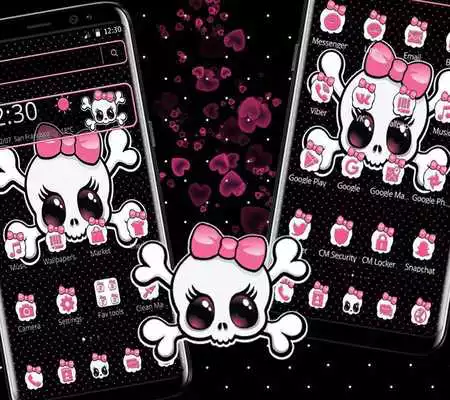 Play Pink Cute Skull Theme