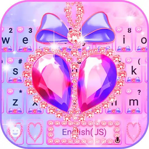 Play Pink Diamond Bowknot Keyboard Theme APK