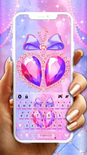 Play Pink Diamond Bowknot Keyboard Theme  and enjoy Pink Diamond Bowknot Keyboard Theme with UptoPlay