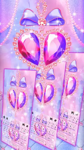 Play Pink Diamond Bowknot Keyboard Theme as an online game Pink Diamond Bowknot Keyboard Theme with UptoPlay