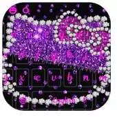 Free play online Pink Diamond Kitty Bow Keyboard wallpaper APK
